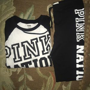 PINK Black lounge set